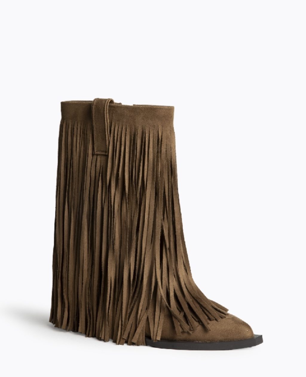 Bota Com Franjas - Camel