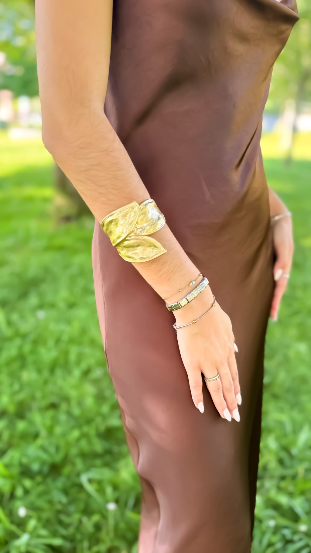 Pulseira Folha Dourada