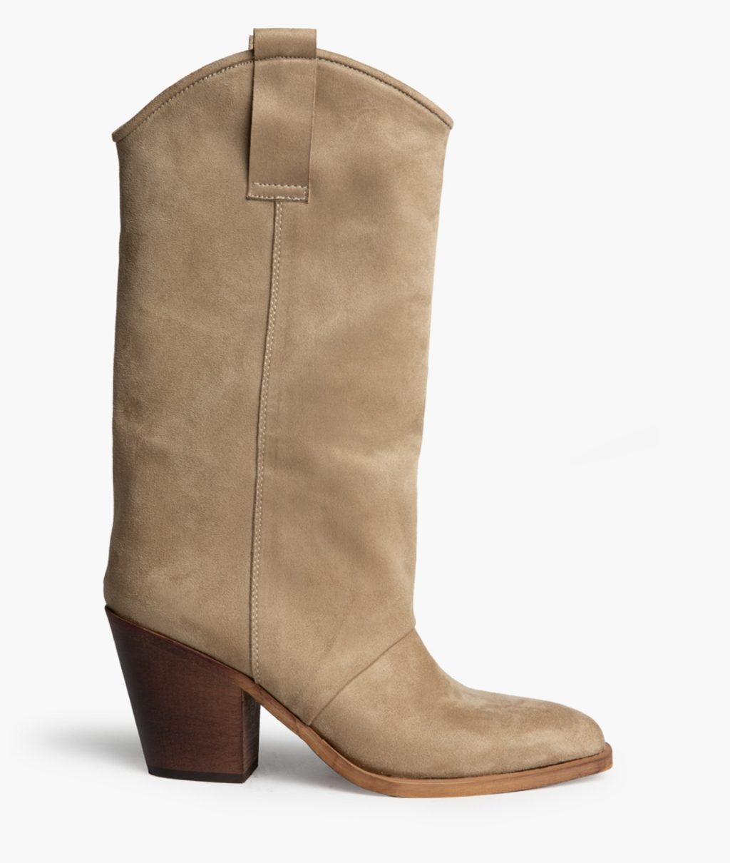 Bota Bege Cano Alto